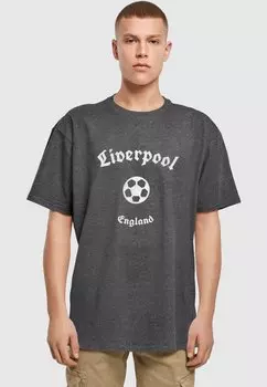 Футболка с принтом LIVERPOOL X HEAVY OVERSIZE Merchcode, цвет charcoal