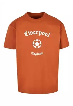 Футболка с принтом LIVERPOOL X HEAVY OVERSIZE Merchcode, цвет toffee