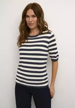 Футболка с принтом LIZZA STRIPED Kaffe, темно-синий