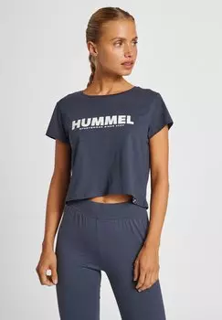 Футболка с принтом LLEGACY CROPPED Hummel, цвет blue nights