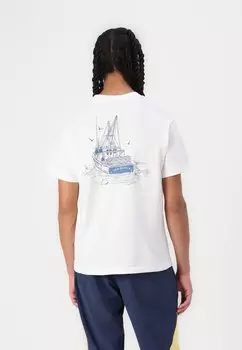 Футболка с принтом LOBSTER BOAT New Balance, белый