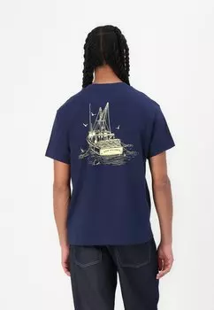 Футболка с принтом LOBSTER BOAT New Balance, синий
