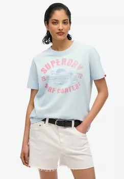 Футболка с принтом LOFI OUTDOOR Superdry, светло-голубой