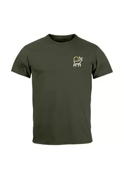 Футболка с принтом LOGO ABSTRAKT STREETSTYLE Neverless, хаки