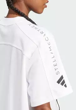 Футболка с принтом Logo adidas by Stella McCartney, белая