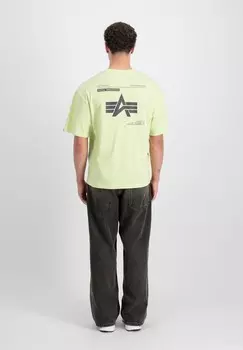Футболка с принтом LOGO Alpha Industries, желтый