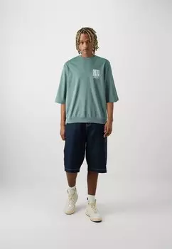 Футболка с принтом Logo Back Crew GAP, темно-зеленый