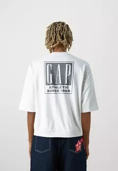 Футболка с принтом LOGO BACK CREW GAP, серый