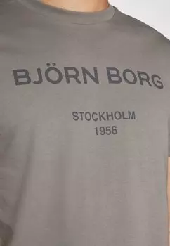 Футболка с принтом Logo Bjrn Borg, угольно-серая