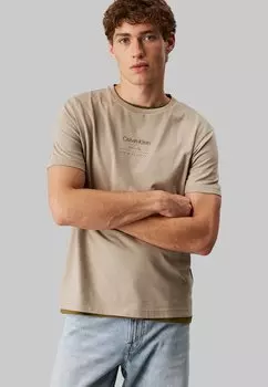 Футболка с принтом LOGO Calvin Klein, зеленый