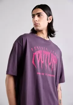 Футболка с принтом LOGO CHAIN Versace, Бордо