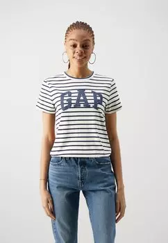 Футболка с принтом LOGO CLASSIC TEE NOVELTY GAP, цвет white/black