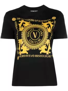 Футболка с принтом Logo Couture Versace Jeans Couture, черный