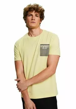 Футболка с принтом LOGO Esprit, цвет lime yellow