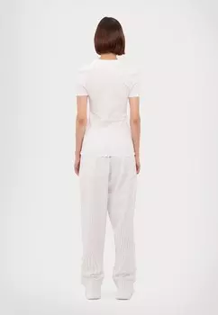 Футболка с принтом LOGO FLOCK Versace, белый