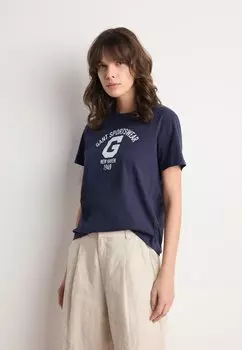 Футболка с принтом Logo GANT, вечерняя синяя