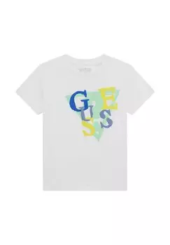 Футболка с принтом LOGO Guess, белый