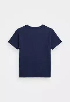 Футболка с принтом LOGO HEAVYWEIGHT COTTON JERSEY TEE Polo Ralph Lauren, темно-синий