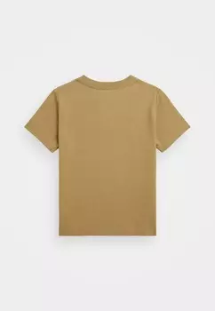 Футболка с принтом LOGO HEAVYWEIGHT COTTON JERSEY TEE Polo Ralph Lauren, бежевый