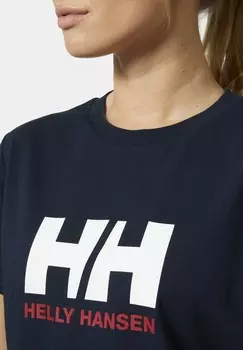 Футболка с принтом LOGO Helly Hansen, темно-синий