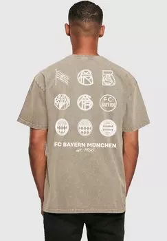 Футболка с принтом Logo History 2 Acid Washed Heavy FC Bayern Mnchen, цвет darkkhaki