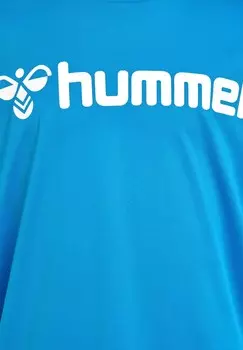 Футболка с принтом LOGO Hummel, светло-голубой