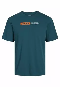 Футболка с принтом LOGO Jack & Jones, синий