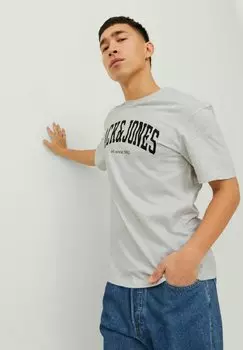Футболка с принтом Logo Jack & Jones, слоновая кость