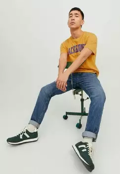 Футболка с принтом LOGO Jack & Jones, желтый
