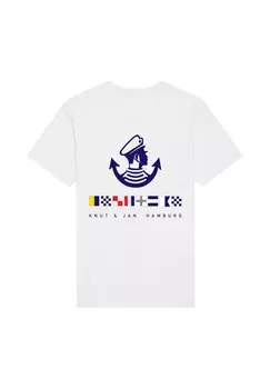Футболка с принтом LOGO KNUT JAN HAMBURG F4NT4STIC, белый