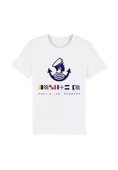 Футболка с принтом LOGO KNUT JAN HAMBURG F4NT4STIC, белый