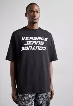 Футболка с принтом LOGO LINE Versace Jeans Couture, черный