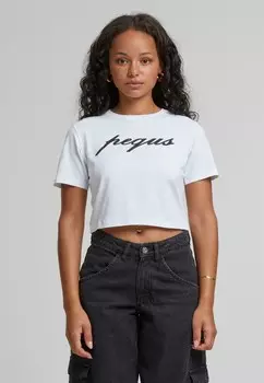 Футболка с принтом LOGO PEQUS, белый