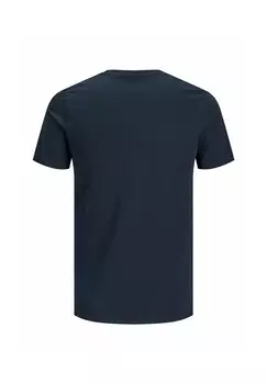 Футболка с принтом LOGO PLUS SIZE RUNDHALS KURZARM 2PACK CORP Jack & Jones, темно-синий