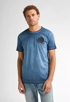 Футболка с принтом LOGO PONCE Petrol Industries, темно-синий