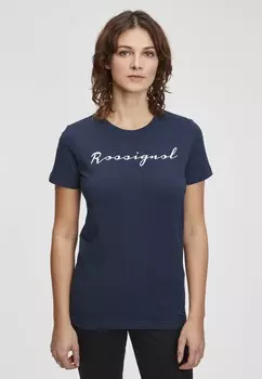 Футболка с принтом LOGO Rossignol, темно-синий