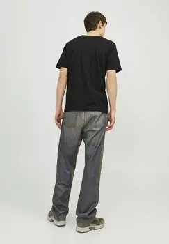 Футболка с принтом LOGO RUNDHALS Jack & Jones, черный