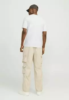 Футболка с принтом LOGO RUNDHALS Jack & Jones, белый