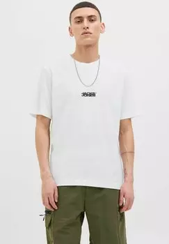 Футболка с принтом LOGO RUNDHALSAUSSCHNITT Jack & Jones, кремовый