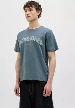 Футболка с принтом LOGO RUNDHALSAUSSCHNITT Jack & Jones, серый
