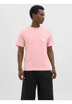 Футболка с принтом LOGO RUNDHALSAUSSCHNITT Jack & Jones, розовый