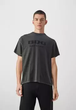 Футболка с принтом Logo Stamp Tee Unisex BDG Urban Outfitters, черный