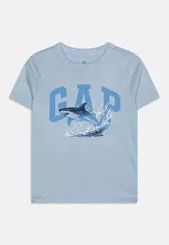 Футболка с принтом LOGO TEE BOYS GAP, цвет light blue shadow