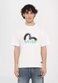 Футболка с принтом LOGO TEE Evisu, белый