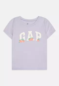 Футболка с принтом LOGO TEE GIRL GAP, сиреневый