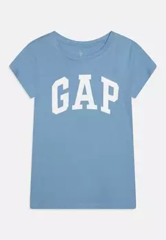 Футболка с принтом LOGO TEE GIRLS GAP, цвет moonstone blue