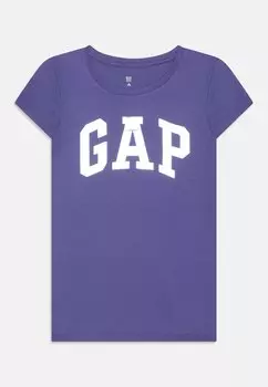 Футболка с принтом LOGO TEE GIRLS GAP, цвет new lilac