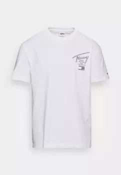 Футболка с принтом Logo Tee Unisex Tommy Jeans, белый