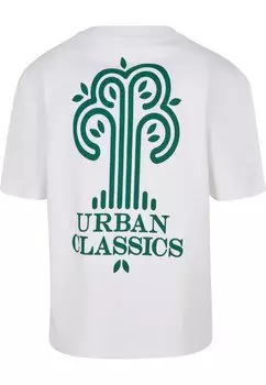 Футболка с принтом Logo Tee Urban Classics, белый