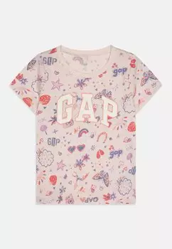 Футболка с принтом LOGO TODDLER GIRL GAP, фуксия
